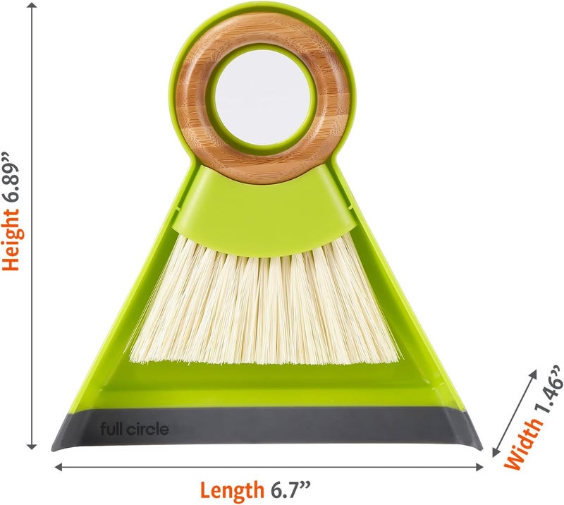 Full Circle Cleaning, Tiny Team Mini Brush & Dustpan Set, Green - Image 5